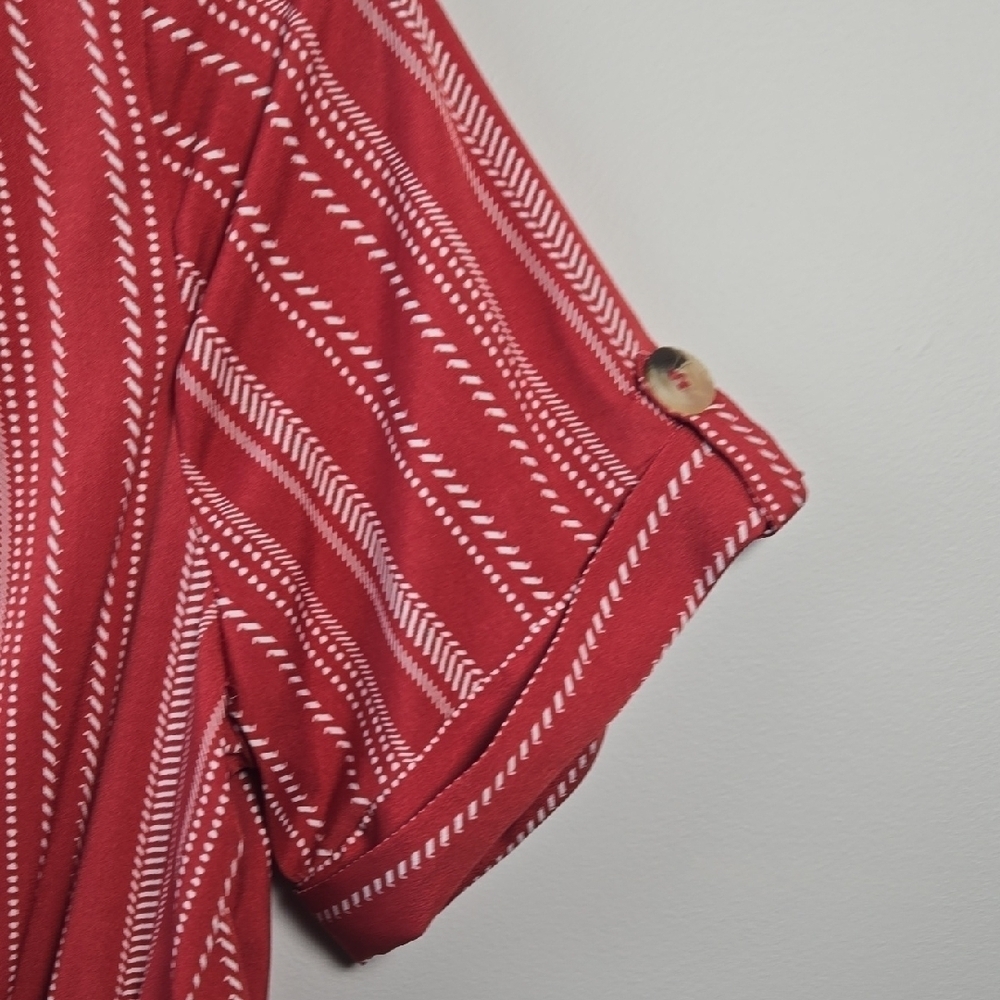 Blush Red Patterned Top - Picture 6 of 8